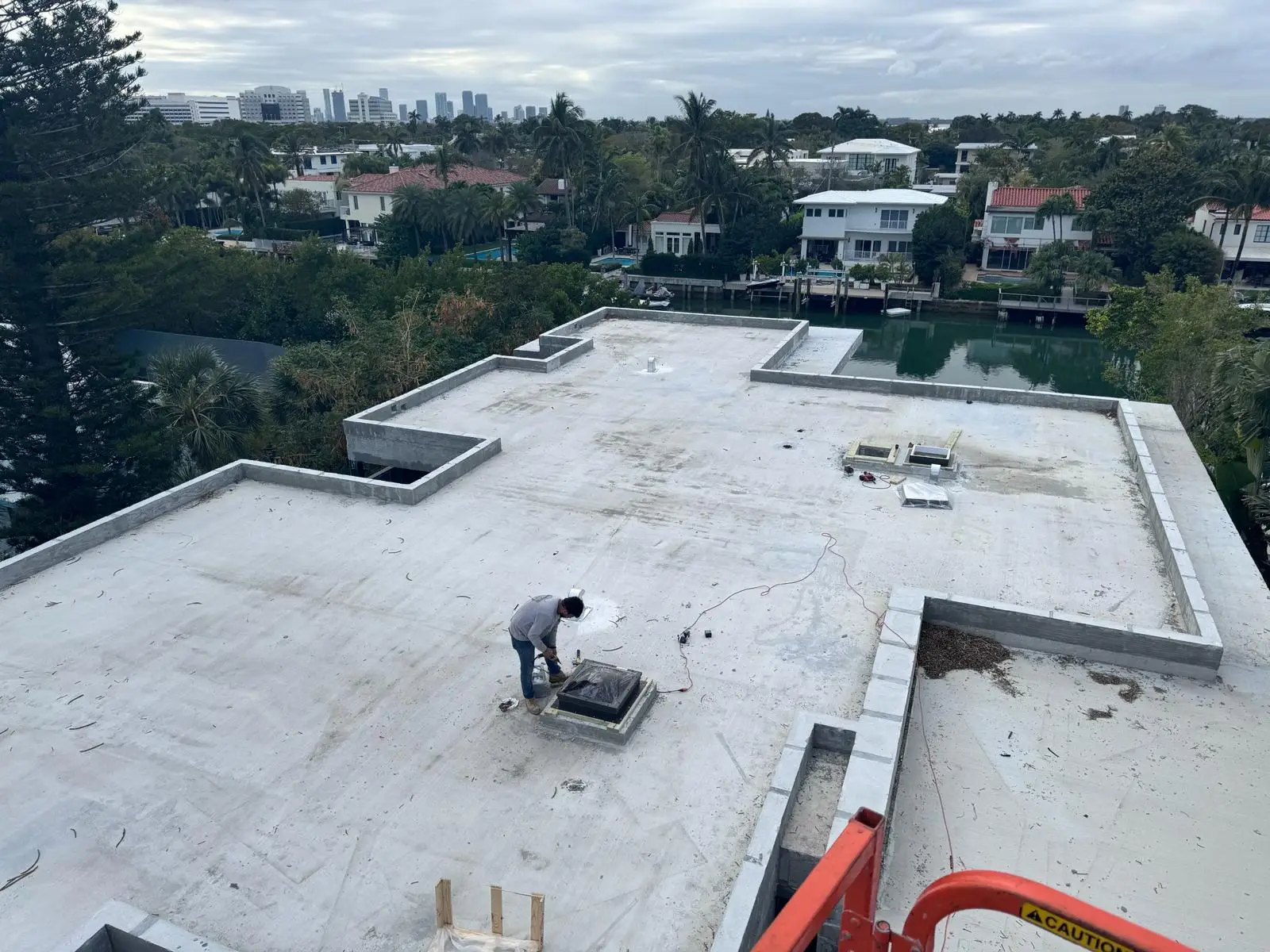 Authentic commercial structural concrete roof deck and parapet recertification inspection