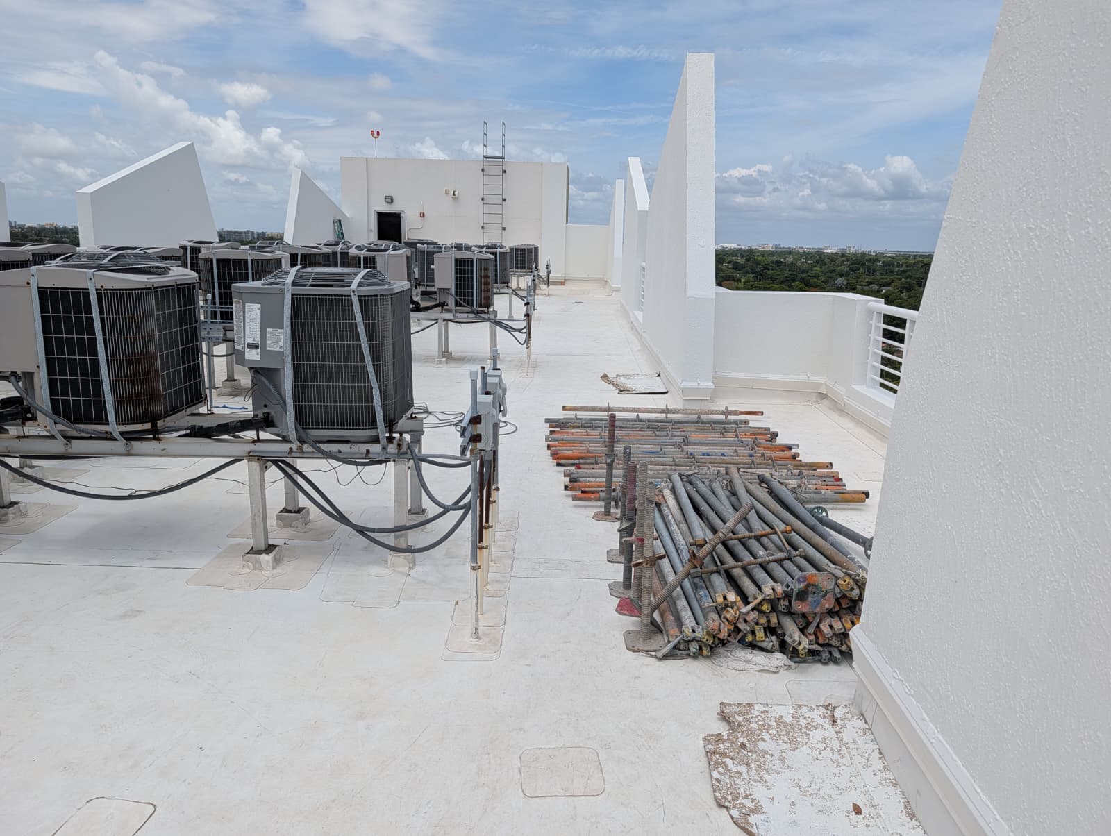Authentic client structural scaffolding and load-bearing concrete reinforcement