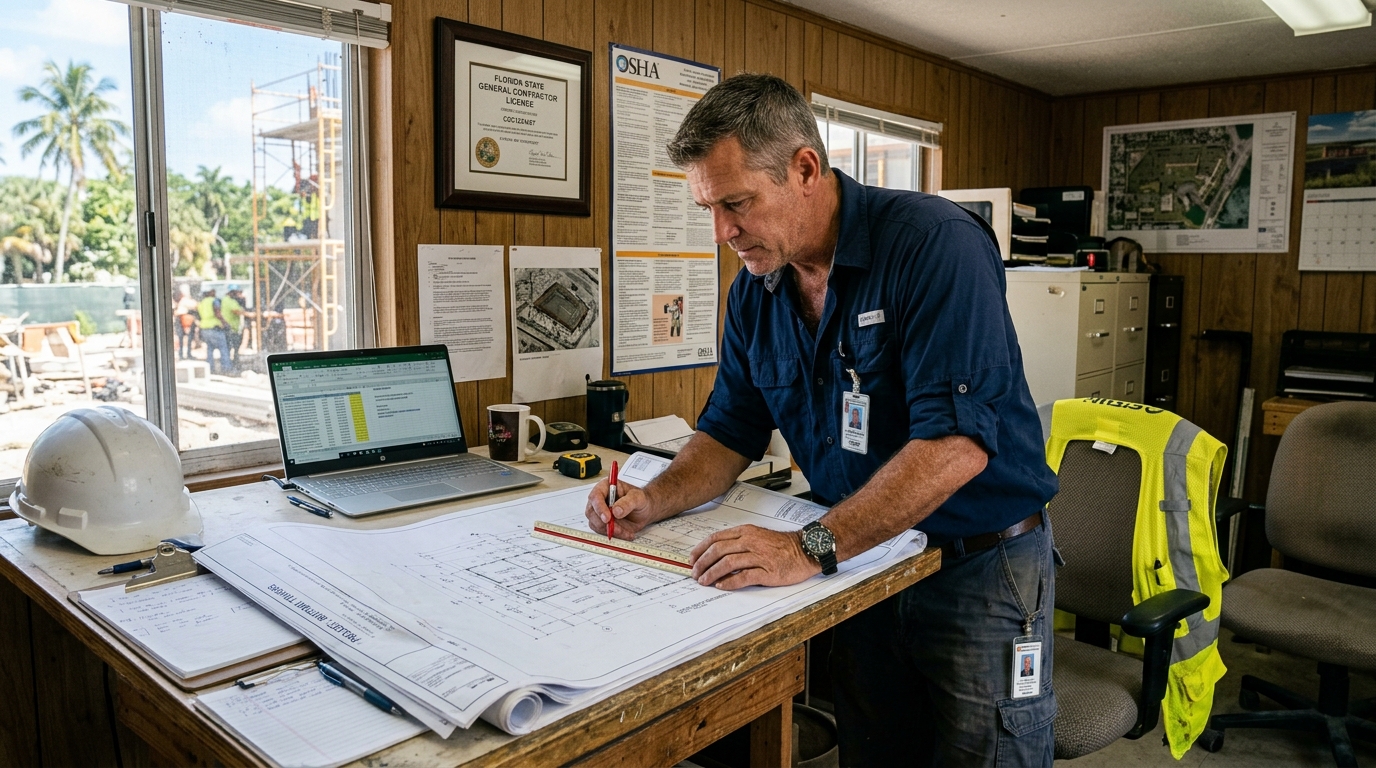 Genti John Kraja Qualifying Contractor at Planet Construction residential desk