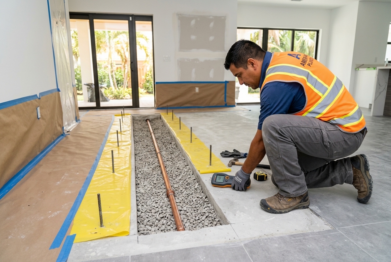 Waterfront residential estate post-tension concrete restoration in Las Olas Isles