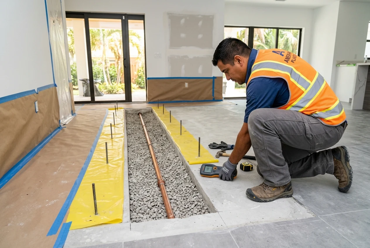 Burst Water Pipe Concrete Slab Excavation & Restoration