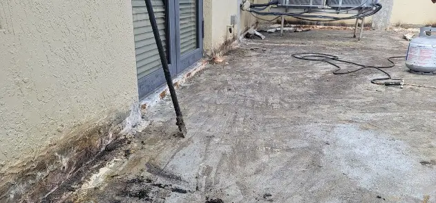 Oceanfront condominium concrete balcony repair along Hollywood Beach